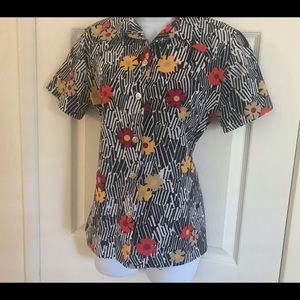 Vintage button front top EUC